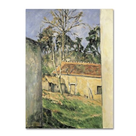 Trademark Fine Art Cezanne 'Farmyard' Canvas Art, 24x32 AA00188-C2432GG